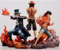 {พร้อมส่ง} โมเดลวันพีช 3 ชิ้น ลูฟี่ &amp; เอส &amp; ซาโบ Luffy &amp; Ace &amp; Sabo วันพีช one piece งานจีนภาพในตำนานแก๊งสามพี่น้องรวมตัว มอบเป็นของขวัญให้กับคนที่รัก