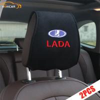 VEHICAR 2PCS Car Headrest Cover Auto Case For LADA Car Seat Cover Car Pillow Cover Car Headrest Protector Accessories Seat Cushions