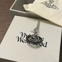 Westwood Vivian [the same style as the counter] Queen Mother Orb Saturn Necklace Female Retro Small Three-dimensional Planet Necklace Classic Versatile