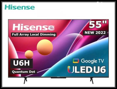 Hisense 55 นิ้ว 55U6H ULED(QLED) 4K VIDAA U5 SMART TV Quantum Dot ปี 2022  Grade B