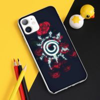 Transparent Case For iPhone X XS 12 Pro Max MZD16 Anime Naruto sasuke