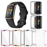 Full Screen Protector Case For Fitbit Charge 5 Smartwatch Protective Cover All-Around TPU Plated Bumper Shell Accessories