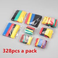 127/164/328 Pcs Heat Shrink Sleeving Tube Tube Assortment Kit Electrical Connection Electrical Wire Wrap Cable Waterproof 2:1 Electrical Circuitry Par