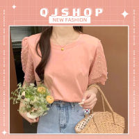 QJshop มันจึ้งสุดดดด??เสื้อคอกลม แขนลายดอกไม้สุดสวย สวยที่สุด มี 4 สีให้เลือกไม่ซ้ำเลยน้าา??