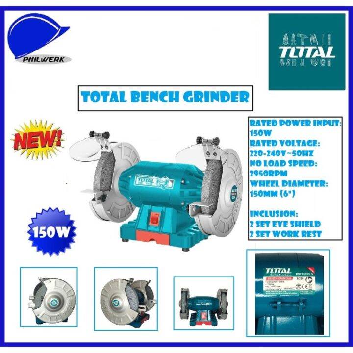 TOTAL TOOLS Bench grinder 150W TBG15015.5 industrial electric