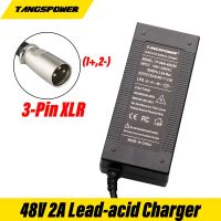 48V 2A 3Pin XLR Plug Lead Acid Battery Charger For 57.6V Electric Bicycle Scooters Motorcycle