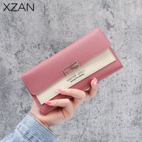 【 Cw】fashion Women Wallets Simple Zipper Purses Black White Grey Red Long Section Clutch Wallet Soft PU Leather Money Bag