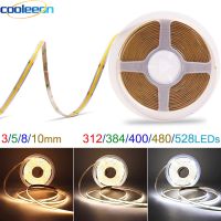 【LZ】 5m 10m Flexible 12V 24V LED COB Strip Light Bar 3000K 4000K 6000K White Color RA90 FOB Linear LED Tape for Kitchen Room Decor