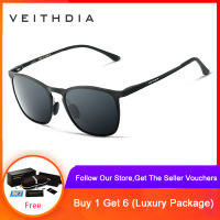 VEITHDIA Unisex แว่นกันแดดแบบเรโทรแว่นตาเลนส์ตัดแสงสะท้อนแว่นตากันแดดผู้ชาย/ผู้หญิง 6630