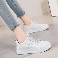 Walking Shoes Korean Casual Breathable Board Women 39 Sneakers Leather 2023 Flats Female Fashion Comfort White Zapatos De Mujer