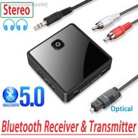 Bluetooth 5.0 Transmitter Receiver Low Latency 3.5mm AUX Jack Optical Stereo Music Wireless Audio Adapter For PC TV Car Speaker