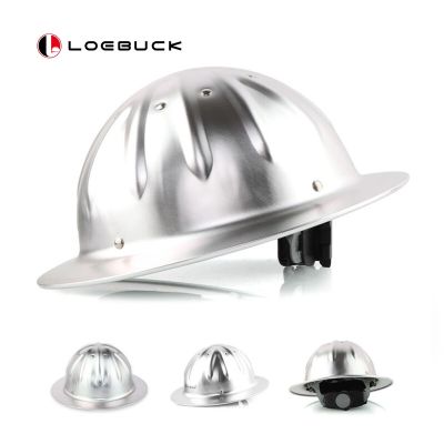 LOEBUCK หมวกกันน็อค GM762 อลูมิเนียมอัลลอยด์ไซต์คนงาน งานก่อสร้างกลางแจ้ง หมวกป้องกันการชนกัน หมวกกันน็อคผู้นำ หมวกโลหะผสมอลูมิเนียม