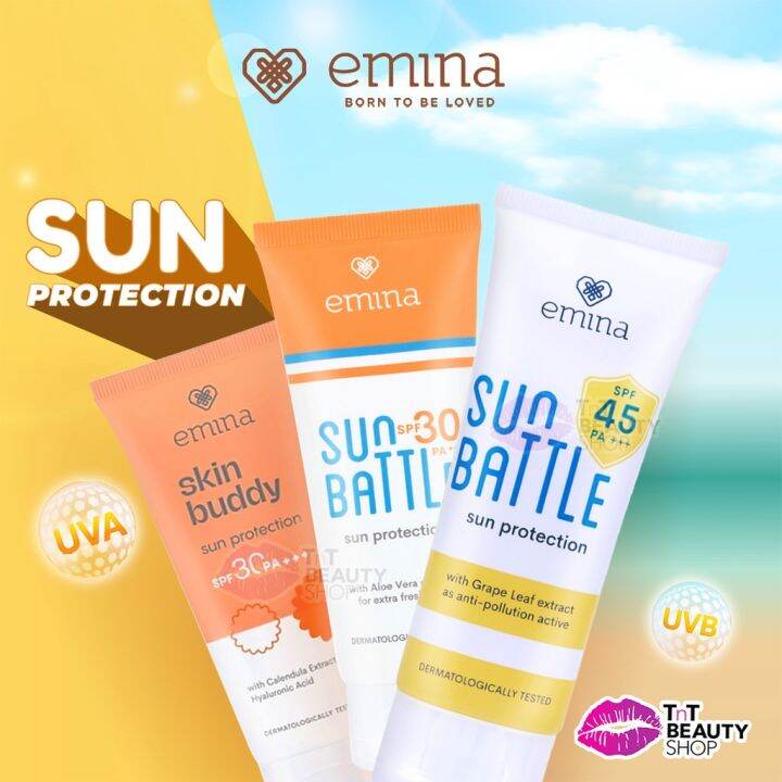 Emina Sun Protection SPF 30 PA+++ 60mL Emina Sun Battle SPF 45 PA