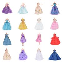 11.11 Sale Colorful Elegant Handmade Summer Bridal Gown Princess Dress Clothes Wedding Party Dress For Barbie Doll Acessories