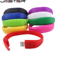 ร้อน JASTER USB 2.0ส่วนบุคคลการ์ตูนสีแบบพกพาสร้อยข้อมือ USB แฟลชไดรฟ์4กิกะไบต์8กิกะไบต์16กิกะไบต์32กิกะไบต์64กิกะไบต์ของขวัญวันหยุดดิสก์ U สร้อยข้อมือ