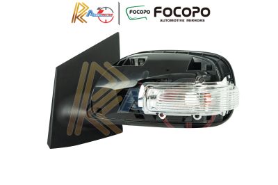 Focopo กระจกไฟฟ้า กระจกข้าง Toyota Vios ไฟฟ้า 7 สาย ปี 2007-2013 สีดำ โตโยต้า วีออส