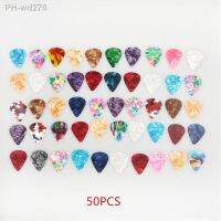 50pcs Acoustic Picks Plectrum Celluloid Electric Smooth Guitar Pick Accessories 0.46mm 0.71mm 0.81mm 0.96mm Thickness