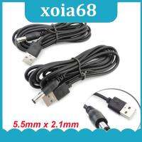 xoia68 Shop USB 2.0 Male A to DC 5.5mm x 2.1mm Plug Jack DC Power Cord Socket Connector 5V Cable Line 5.5mm*2.1mm 1