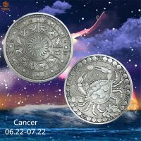 2022 Twelve Constellations Bronze Embossed Souvenir Coins Cancer Home Decoration Token Challenge Coin Holiday Gift Collection