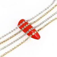 【CW】 SS4 2.7Meter Gold/Silver Rhinestone Chain Close/Sparse Ornament Decorations Jewelry Accessory