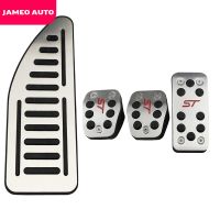 Jameo Stainless Car Pedals Covers for Ford Focus 2 3 4 MK2 MK3 MK4 Kuga Escape RS ST 2005-2020 Clutch Gas Brake Pedal Set Pads