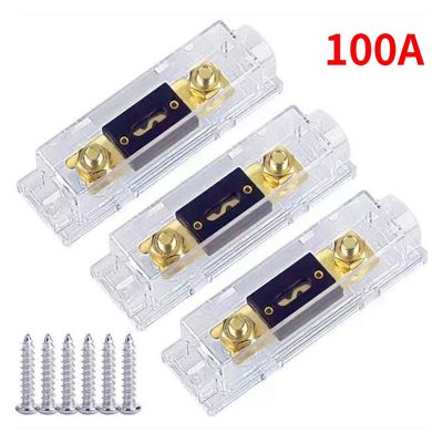 3Pcs Fuse Car ANL Fuse Holders Electrical Protection ANL Fuse Fusible Link with Fuse 100A Fuses AMP
