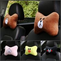 Universal Cute Car Neck Rest Cushion Headrest Pillow Soft Auto Safety Seat Rest Support Pillows Cotton Car Neck Cushion 2Pcs/set Seat Cushions