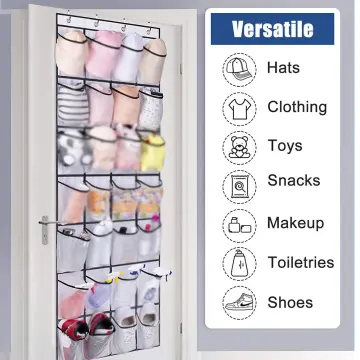 24 Grid Wall-mounted Shoes Organizer Rack Over Door Hanging Storage Holder  Rack Bedroom Closets Shoes