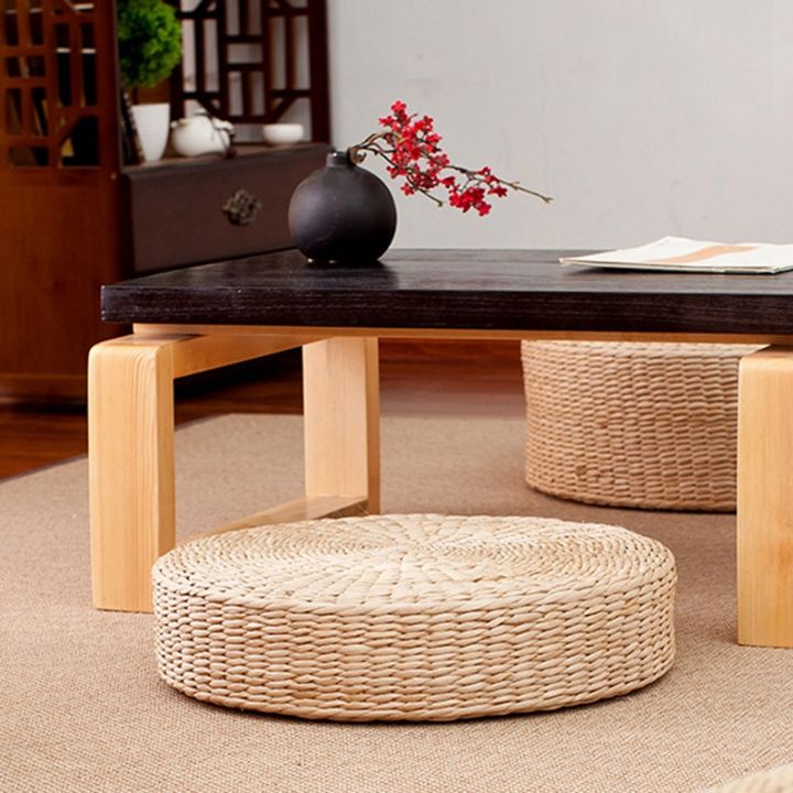 45cm-yoga-mats-round-pouf-tatami-floor-pillow-seat-cushion-straw-meditation-thickening-soft-yoga-equipment