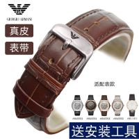 Armani Genuine Leather Original Cowhide Watch with Male Pin Buckle AR1981 2447 2433 1862 Bracelet 20
