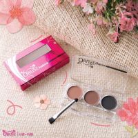 เขียนคิ้วแบบตลับ พาเลทคิ้ว คิ้วตลับ คิ้วฝุ่น 3 ช่อง โอบิวซ์ OBUSE EYEBROW #OB-039