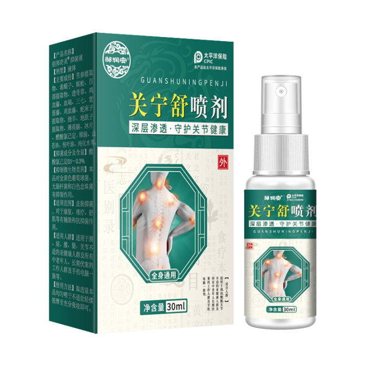 1ขวด30ml-guanningshuสเปรย์ฉีด-นวดผ่อนคลาย-ลดปวดข้อ-ปวดเมื่อย-คลายกล้ามเนื้อ-ออร์แกนิก-น้ำมันนวด