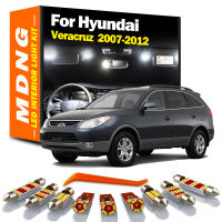 MDNG 10ชิ้นโคมไฟรถยนต์ Led ภายในแผนที่ลำต้นโดมชุดไฟสำหรับ Hyundai Veracruz 2007 2008 2009 2010 2011 2012อุปกรณ์รถยนต์