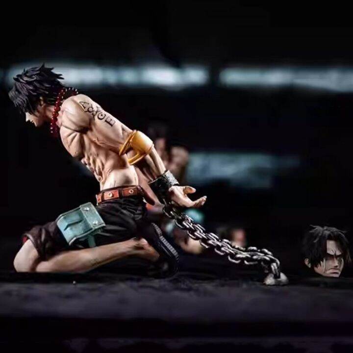 24cm-anime-ace-one-piece-figures-portgas-d-ace-action-figures-one-piece-execution-platform-pvc-collection-model-birthday-toys