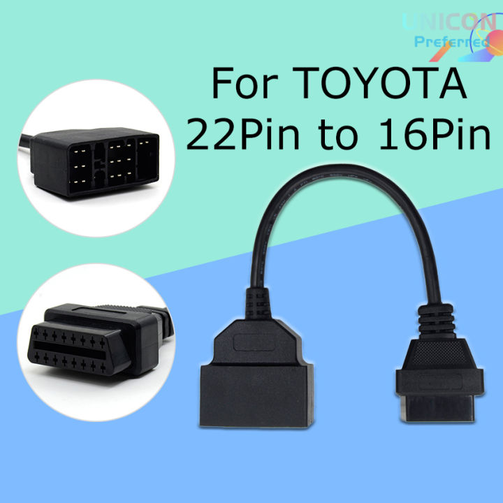 For TOYOTA Diagnostic Scanner 22 Pin OBD1 To 16 Pin OBD2 Car Code ...