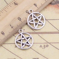 20pcs Charms Star Pentagram 19x16mm Tibetan Bronze Silver Color Pendants Antique Jewelry Making DIY Handmade Craft Pendant