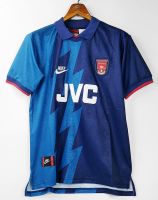 ARSENAL AWAY JVC BLUE 1995 1996 RETRO FOOTBALL SHIRT SOCCER JERSEY BERGKAMP WRIGHT ADAMS MERSON