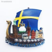 ✙♨ European capital Stockholm Creative Tourism Commemorative Decorative Gift Fridge Magnet