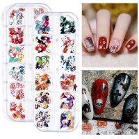 ตัวแต่งเล็บลายนูนฮาโลวีน  แบบเซ็ตหลายแบบ Halloween nail art