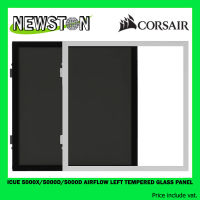 (กระจกฝาข้างเคส) Corsair iCUE 5000X/5000D AIRFLOW Left Tempered Glass Panel (Black/White)