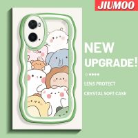 เคส JIUMOO สำหรับ OPPO A76 A96 A36เคสโทรศัพท์ลายการ์ตูนน่ารักลายสัตว์คลื่นแบบนิ่มดั้งเดิมขอบซิลิโคนเป็นของเหลวเคสคลุมทั้งหมดตัวปกป้องกล้องถ่ายรูปเลนส์เคสฝาหลังกรอบเคสนิ่ม