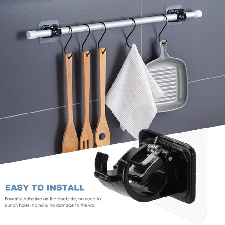 10pcs-self-adhesive-curtain-rod-holders-no-drill-curtain-rods-brackets-no-drilling-nail-free-adjustable-hooks
