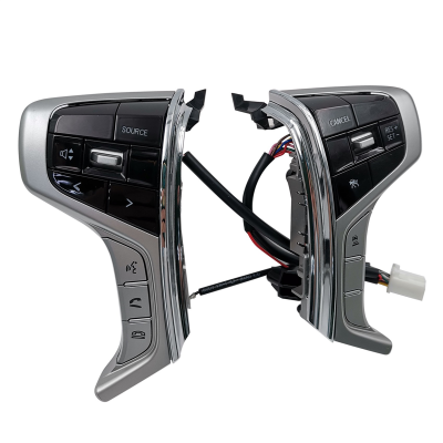 Steering Wheel Audio Radio Button Cruise Control Switch Replacement Parts Accessories Silver for Mitsubishi PAJERO SPORT 2015-2022 Outlander Delica L200