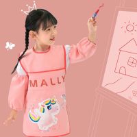 Kids Art Smocks Children Waterproof Artist Painting Aprons With Oversleeve For 80-140cm Height Kids Age 2-12 Impervious Apron Aprons