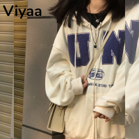 Viyaa เสื้อฮู้ด เสื้อแขนยาวอบอุ่น หลวมและสบาย ชิค สไตล์ สไตล์ เท่ WJK2390PG9 41Z231012