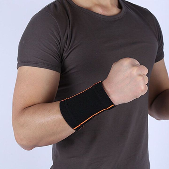 rongjingmall-ซ้ายหรือขวาอุปกรณ์ป้องกันแฟชั่นสายรัดข้อมือการนวดเพื่อสุขภาพมือสายรัดข้อมือเสื้อผ้าชั้นนอกถักมือ