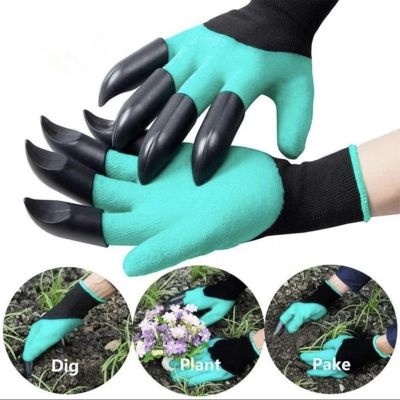 4/8 Hand Claw Digging Rubber Gloves Gardening Planting Durable labor protection weeding