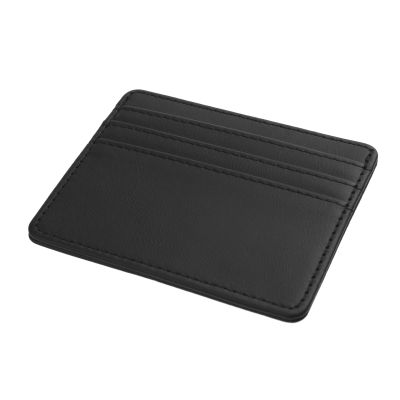 4-card ID Leather Cover Container Slim Credit Protable Bank Card Holder Unisex