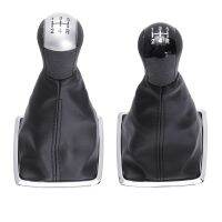 【CW】 5 Speed Car Shift Knob Lever Stick Electroplated Handle  Leather Cover MK2 2005 2006 2007 2008