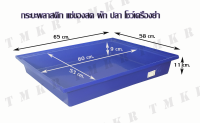 ถาดพลาสติกโชว์สินค้า 65x58 cm